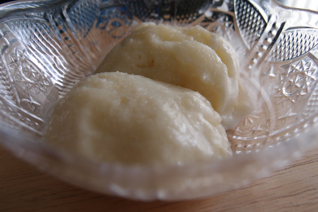 Tropical Homemade Coconut Ice cream Warm Toasty Muffins