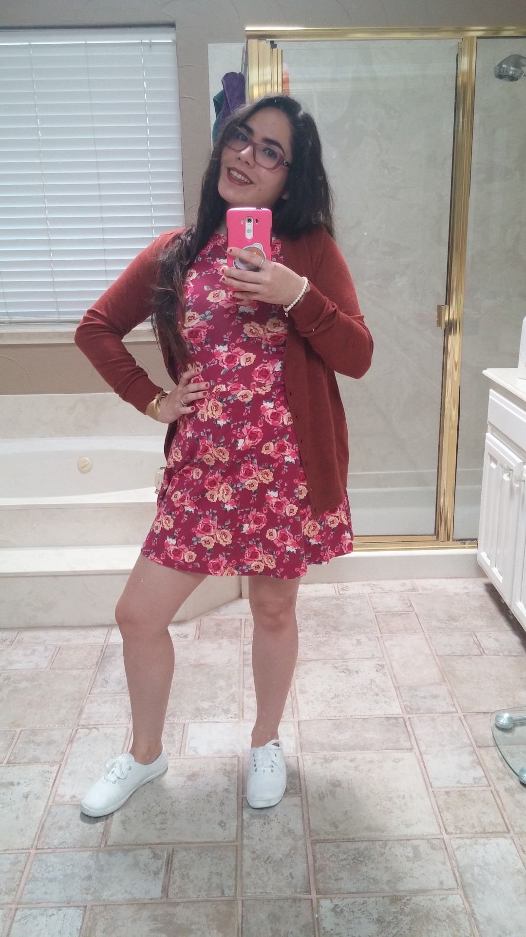 I just bought this dress from Forever21 and I stinking love it. Also, shout out to Forgotten Cotton! I'm wearing their gold bow cuff. I am just into that stuff. 